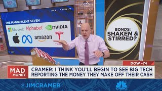 I think youll begin to see big tech reporting the money they make off their cash says Jim Cramer [upl. by Deuno]