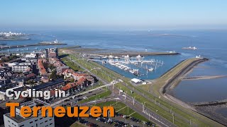 Cycling in Terneuzen Marina Destination with Drone and Streetview Images [upl. by Selway]