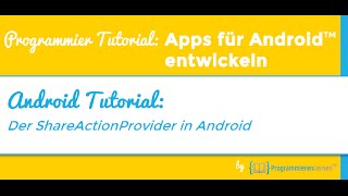 Android Tutorial  Der ShareActionProvider in Android [upl. by Atnuahs398]