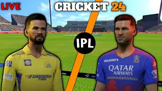 RCB vs CSK Live Gameplay  IPL 2025  Cricket 24  C24 Live [upl. by Ardnuek501]