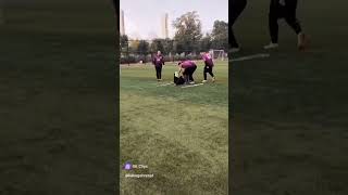 Stupid Russian kicks soccer ball with broken foot asmr trending comedy sports [upl. by Valida]