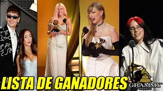 Lista Completa de GANADORES de los GRAMMYS 2024  Ganadores GRAMMYS 2024 [upl. by Rivalee368]