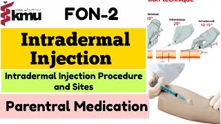 Intradermal Injection in UrduHindi  Parenteral Medication FON 2  Intradermal Injection Procedure [upl. by Ahsinet]