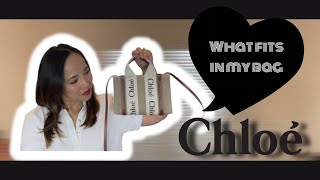 WHAT FITS IN MY BAG CHLOE WOODY MINI BAG [upl. by Wickham]