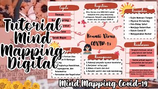 Cara Membuat Mind Mapping Di Canva  Mind Mapping Covid19 [upl. by Remmos]