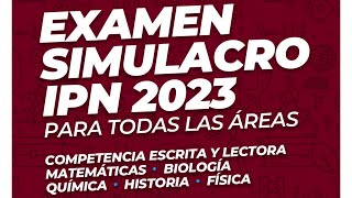 ¡Resolvemos un Examen Simulacro IPN 2024 [upl. by Noella451]