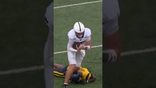 PennState QB Drew Allar with the mean stiff arm on Josiah Trotter 💪 [upl. by Pascal]