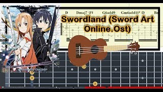 Guitar Tabs Swordland Sword Art OnlineOst Fingerstyle Tutorial Sheet Lesson Anp [upl. by Allisurd]