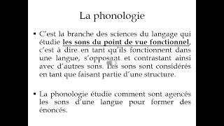 LA PHONOLOGIE [upl. by Alaecim]