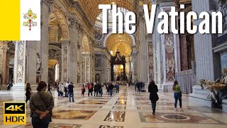 Vatican City 🇻🇦  Saint Peter’s Basilica Sistine Chapel  4K Walking Tour in 2022 [upl. by Nedearb747]