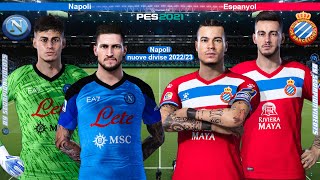 PES 2021 • Kepa Napoli Vs Espanyol Amichevoli Estive • nuove divise 202223 [upl. by Blatman625]