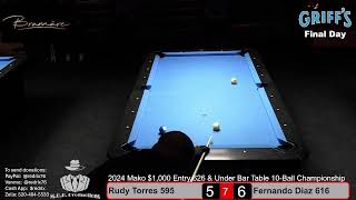 FINAL DAY 2024 Mako 1000 Entry 626 amp Under Bar Table 10Ball Championship at Griffs Las Vegas [upl. by Cadmarr]