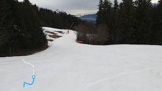 MEGEVE ski resort  Skiing all of GREEN A on a clear day  Feb 2024 [upl. by Mattland]