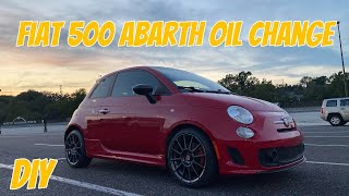 Fiat 500 Abarth Oil Change  Quick How To  Tips and Tricks for DIYers [upl. by Nnaecarg]