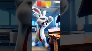 Bunny🐰 likes coffee☕ but he hates office funnybunny funny cartoon shorts [upl. by Hanah]