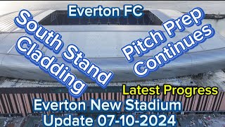 Everton FC New Stadium at Bramley Moore Dock Update 07102024 latest drone footage 4k [upl. by Jollenta579]