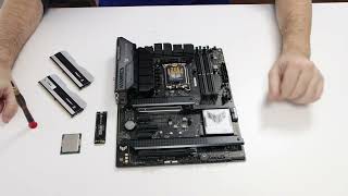 ASUS TUF Gaming Z790PLUS WIFI unboxing amp installing CPU RAM and M2 SSD [upl. by Figueroa]