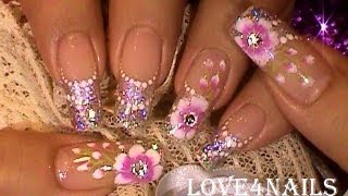 Wedding Bridesmaids Special Event Nail Art Design Tutorial [upl. by Gaiser]