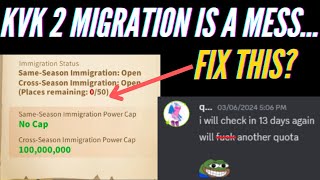ISSUES WITH KVK 2 MIGRATION 😡 RISE OF KINGDOMS [upl. by Hniht]