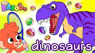 Marbles Dinosaurs Club Baboo  1 HOUR DINOSAUR COMPILATION  TRex Spinosaurus Velociraptor [upl. by Atnod363]