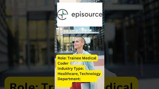 Episource Fresher Medical Coding Jobs Life Sciences education pharmacist medicalstudent bpharm [upl. by Annabal]