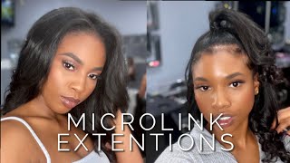 MICROLINKS ON NATURAL HAIR  MAINTENANCE amp REVIEW  VLOGMAS 1 [upl. by Airahs]