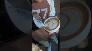 Tulip latteart 🎨  latte art coffeeart coffee latteart stacktulip shorts trending fypシ゚viral [upl. by Nnairda898]