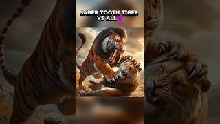 SABER TOOTH TIGER VS ALL COMPARISON☠️🥶 viral comparison trending shorts [upl. by Yatnwahs898]