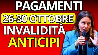 INPS PAGA 2630 OTTOBRE Pagamenti ADI Invalidità Bonus NASpI e 730 [upl. by Rankin]