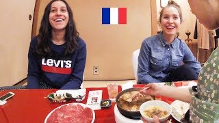 高級すき焼きを堪能！フランス人姉妹と浅草ランチ！First time Sukiyaki [upl. by Icram]