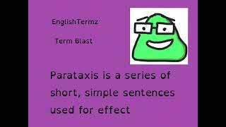 Parataxis Explained  An EnglishTermz term blast [upl. by Nnaeus]