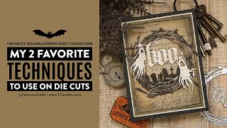 My 2 Favorite Techniques To Use On Die Cuts  NEW Tim Holtz Sizzix Halloween Vault Collection [upl. by Daly]