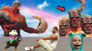 Lava God Franklin Shinchan Kill The Lava God in GTA 5 [upl. by Weisbart488]