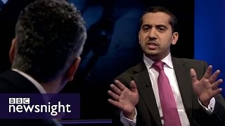 Maajid Nawaz Mehdi Hassan and Mo Ansar lock horns on BBC Newsnight [upl. by Eerot]