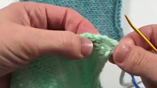 Mattress stitch for side seams in knitting  knit tutorial video how to seam [upl. by Azila]