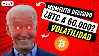 🔴 DIRECTO ¿RECUPERACIÓN DE BITCOIN ➤Punto Decisivo AQUÍ Datos de Empleo HOY [upl. by Isayg]