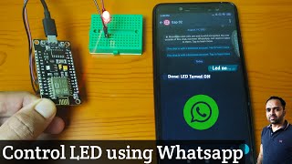 How to Control LED using Whatsapp  Twilio  ThingEsp  ESP8266 Projects [upl. by Erdnoed82]