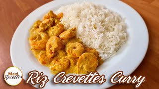 Riz aux Crevettes Curry  Recette Facile et Rapide [upl. by Iruahs346]