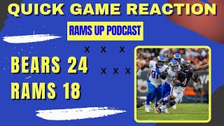 Post Game Reaction 1824 Rams letdown loss VS the Chicago Bears [upl. by Pettit207]