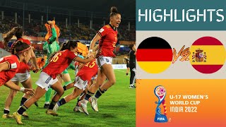 🇩🇪 Germany vs Spain 🇪🇸 Womens World Cup U17 Championship Highlights  SemiFinals [upl. by Bruckner]