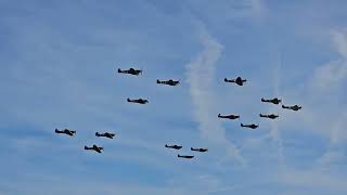 Big Wing flypast Duxford Airshow September 2024 [upl. by Adlay]