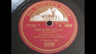 Eartha Kitt Cest Si Bon 1953 78 rpm [upl. by Hnahk]