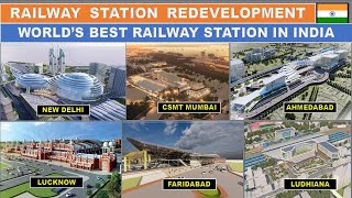 Indias world class railway station  200 Railway stations will be redeveloped  Papa Construction [upl. by Drogin]