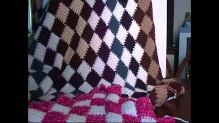 Entrelac Crochet Blanket Introduction [upl. by Kered]