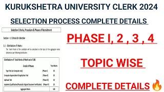 KUK CLERK SELECTION PROCESS क्या रहेगा  KUK CLERK SYLLABUS  KUK UNIVERSITY CLERK SELECTION DETAILS [upl. by Cassella]