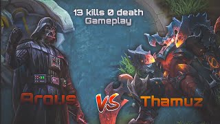 ARGUS VS THAMUZ  IMMORTAL KING VS ABYSS LORD  ARGUS BEST BUILD  MLBB [upl. by Aenyl530]