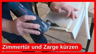 Zimmertür Zarge mit Festool Akku Kreissäge Bosch Multimaster GOP kürzen  Trockenbau Dachausbau DIY [upl. by Oedama790]