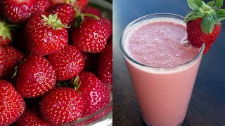 Keventers style STRAWBERRY MILKSHAKE Fresh Strawberry Milkshake Strawberry Icecream Milkshake [upl. by Salb884]