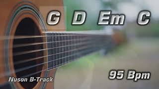 G Major 95 Bpm Acoustic Guitar Backing Track with Cajon [upl. by Ahsitnauq]