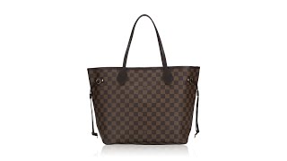 Louis Vuitton Damier Ebene Neverfull MM NM Rose Ballerine [upl. by Shep662]